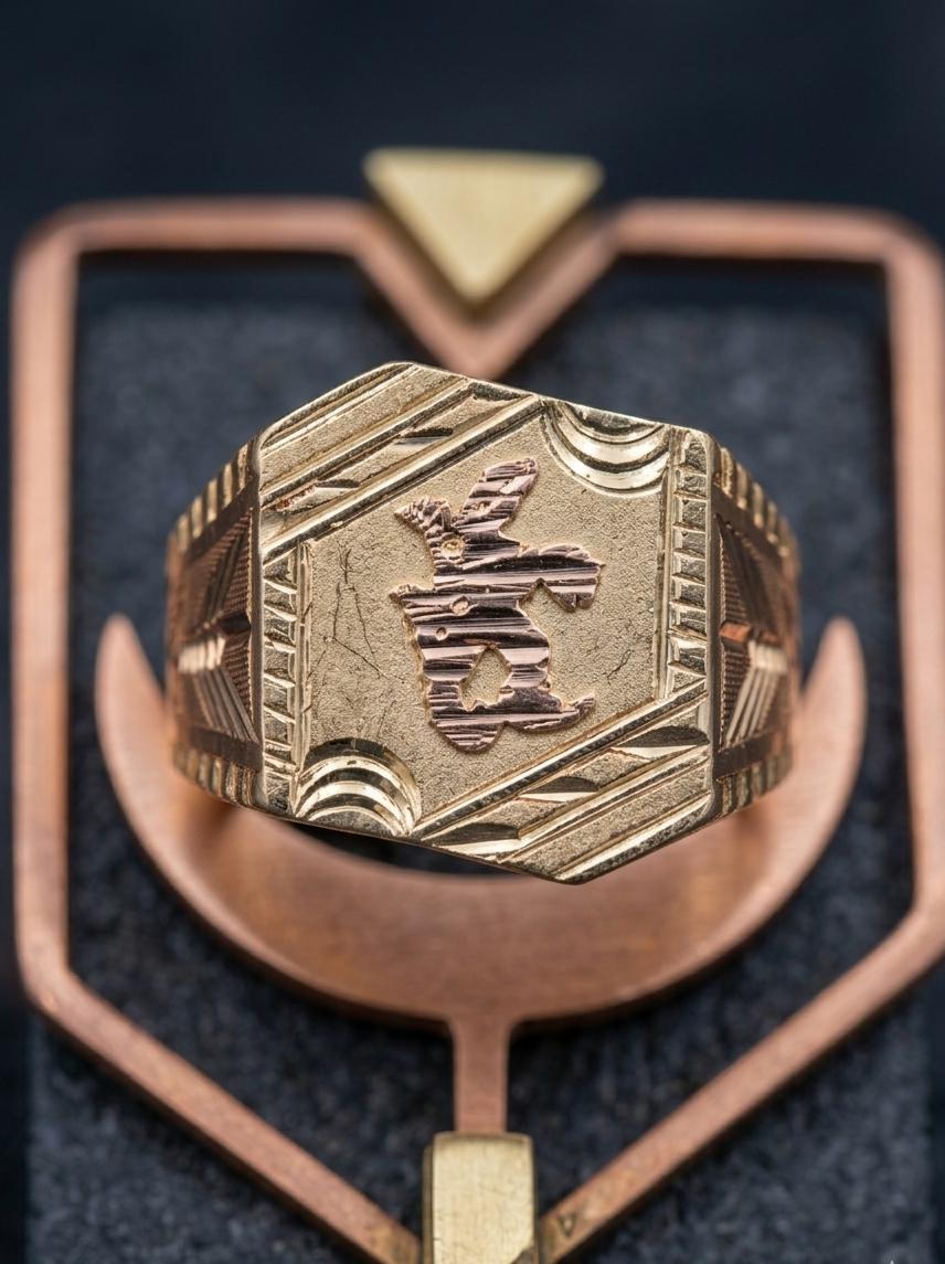 The Sovereign Crest Signet 22K Gold